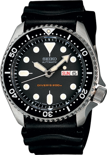 Seiko SKX007 Black / Stainless Steel / Rubber